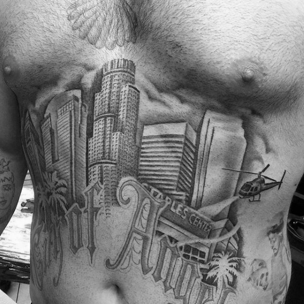 90 Building Tattoos für Männer - Architektur Ink Design-Ideen  