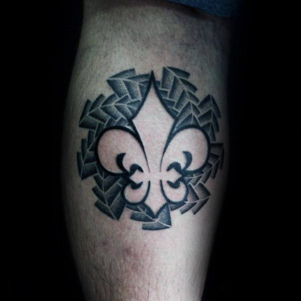 70 Fleur De Lis Tattoo Designs für Männer - stilisierte Lily Ink Ideen  