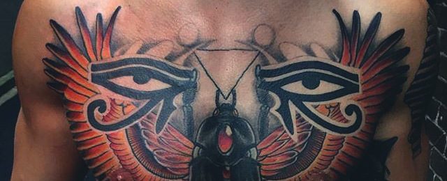 50 Auge von Horus Tattoo Designs für Männer ägyptische Hieroglyph