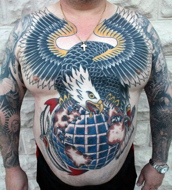 40 Anker Chest Tattoo Designs für Männer - nautische Ideen  