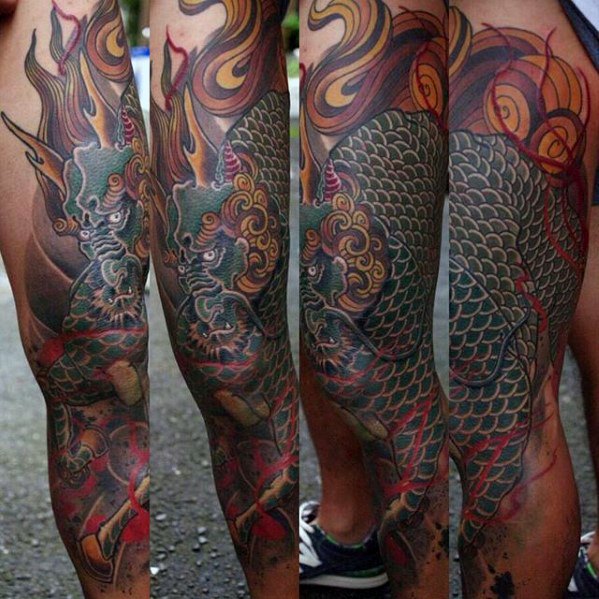60 Kirin Tattoo Designs für Männer - Hooved Chimerical Kreatur Ideen  