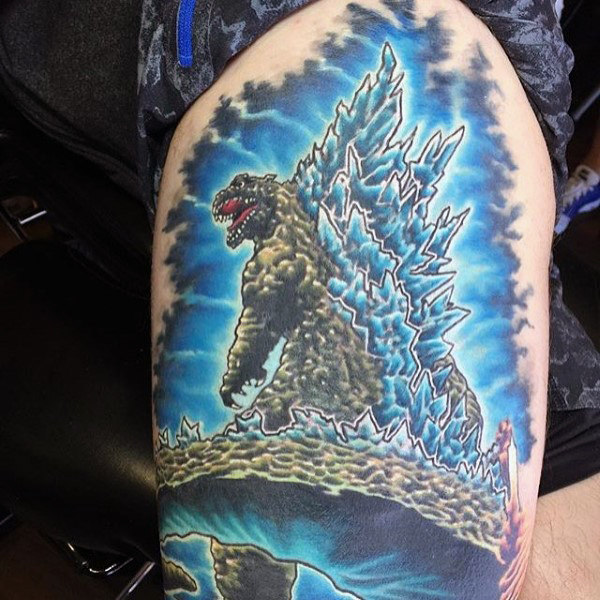 80 Godzilla Tattoo Designs für Männer - erwacht Meer Monstertinte  