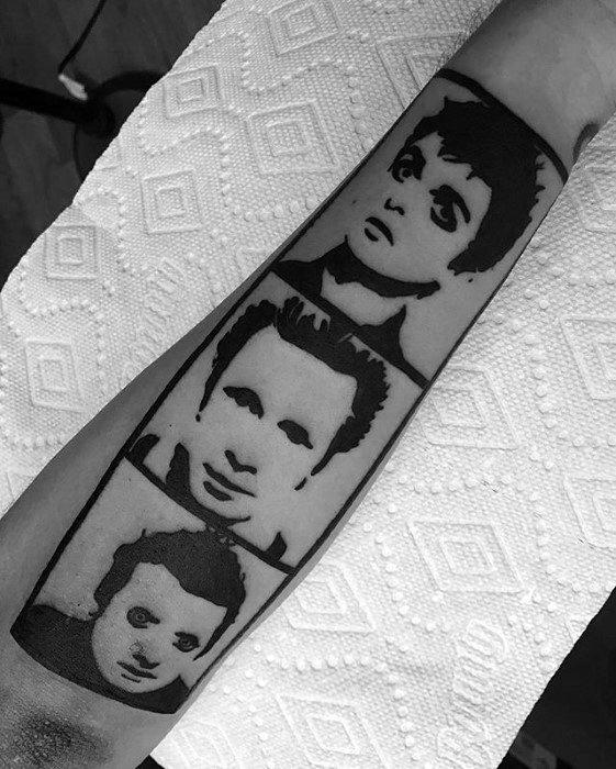 40 Green Day Tattoos für Männer - Rock Band Design-Ideen  