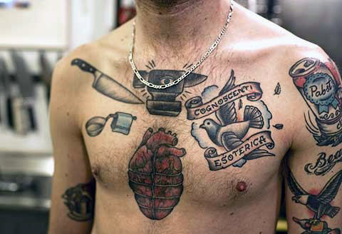 60 Kochmesser Tattoo Designs für Männer - Cook Ink Ideen  