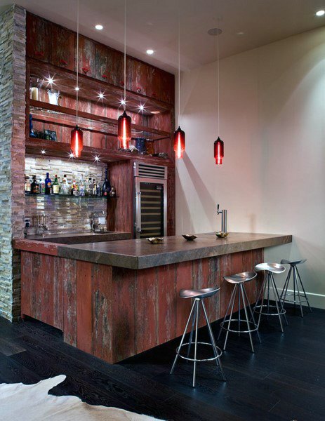 Top 70 besten rustikalen Bar Ideen - Vintage Home Interior Designs  