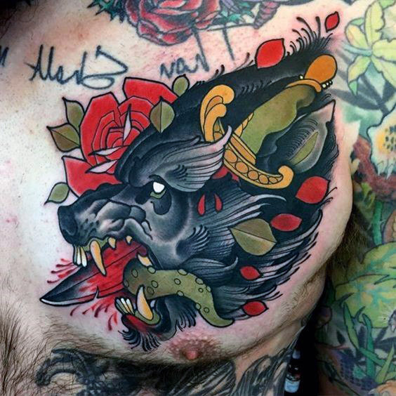 70 bunte Tattoos für Männer - lebendige Tinte Design-Ideen  