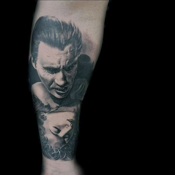 40 Dracula Tattoo Designs für Männer - Blutsauger Vampire Ink Ideen  