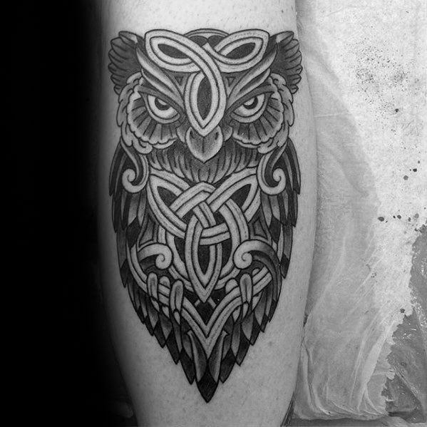 30 keltische Eule Tattoo Designs für Männer - Knot Ink Ideen  