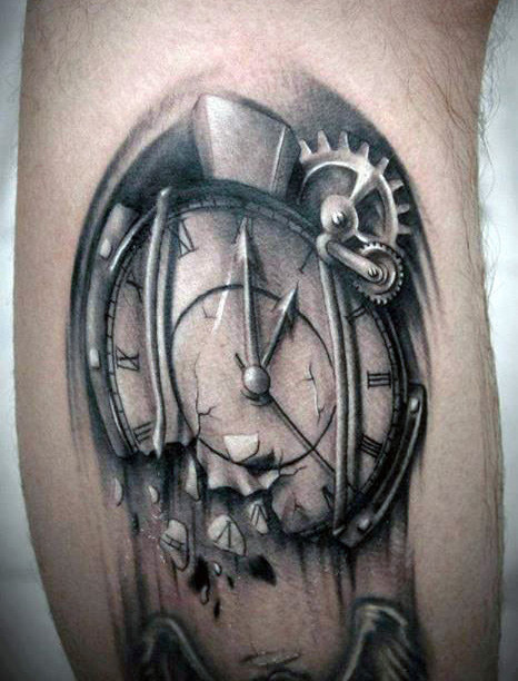 40 schmelzende Uhr Tattoo-Designs für Männer - Salvador Dali Ink Ideas  