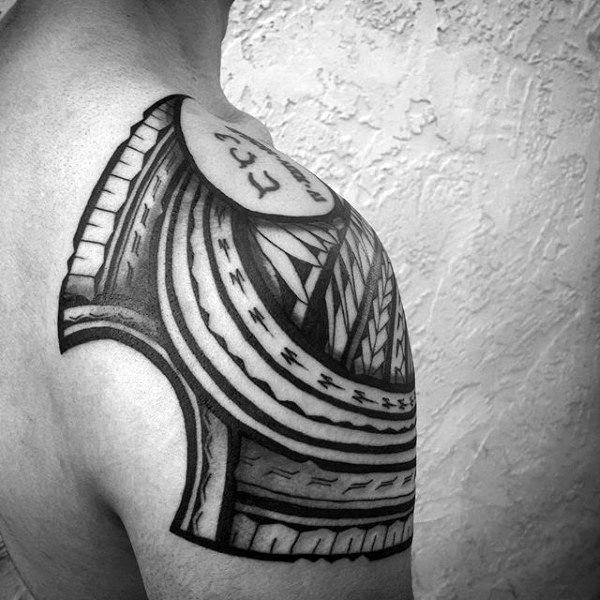 60 Hawaiian Tattoos für Männer - traditionelle Stammes-Tinten-Ideen  