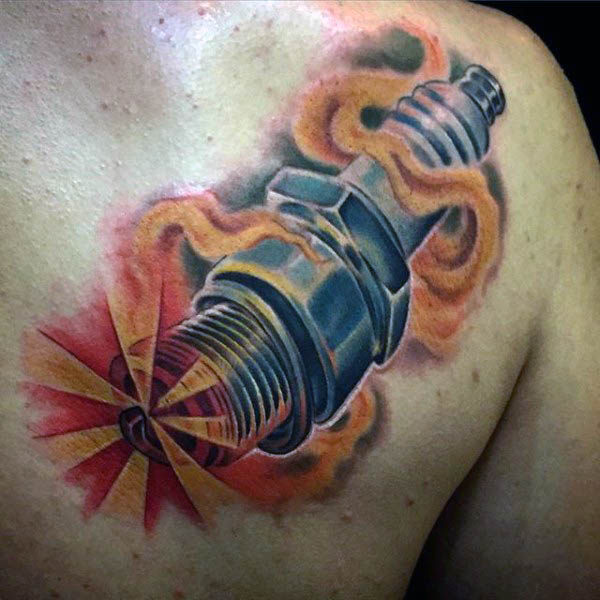 70 Zündkerze Tattoo Designs für Männer - Cool Combustion Ink  
