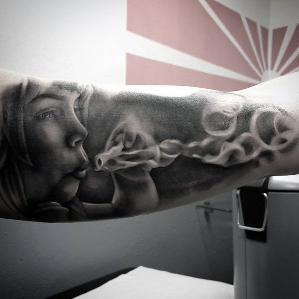 30 Bubble Tattoos für Männer - Circular Design-Ideen  