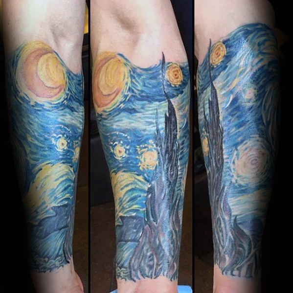 40 Sternennacht Tattoo-Designs für Männer - Malerei-Tinte-Ideen  