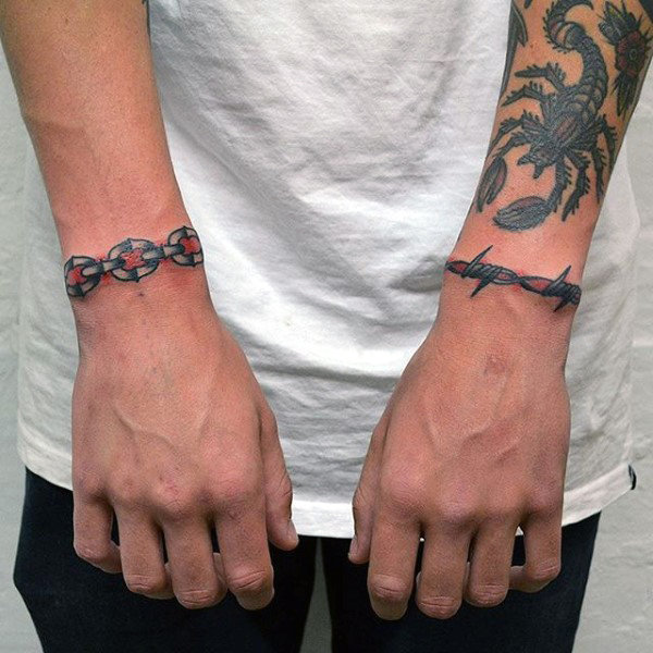 60 Stacheldraht Tattoo Designs für Männer - In Ideen geschnitten  