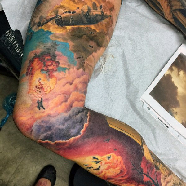 80 Feuer Tattoos für Männer - brennende Tinte Design-Ideen  