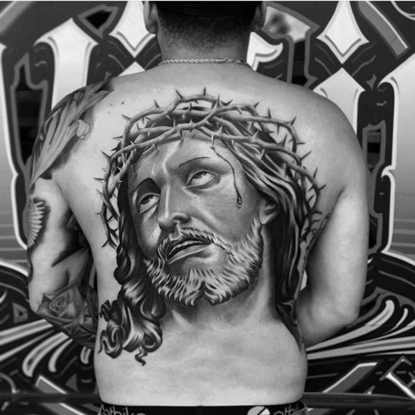 60 3D Jesus Tattoo Designs für Männer - religiöse Tinte Ideen  