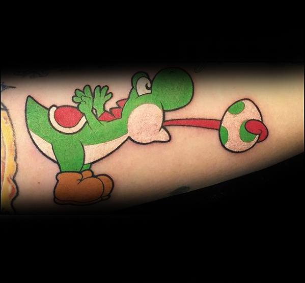 60 Yoshi Tattoo Designs für Männer - Nintendo Ink Ideen  