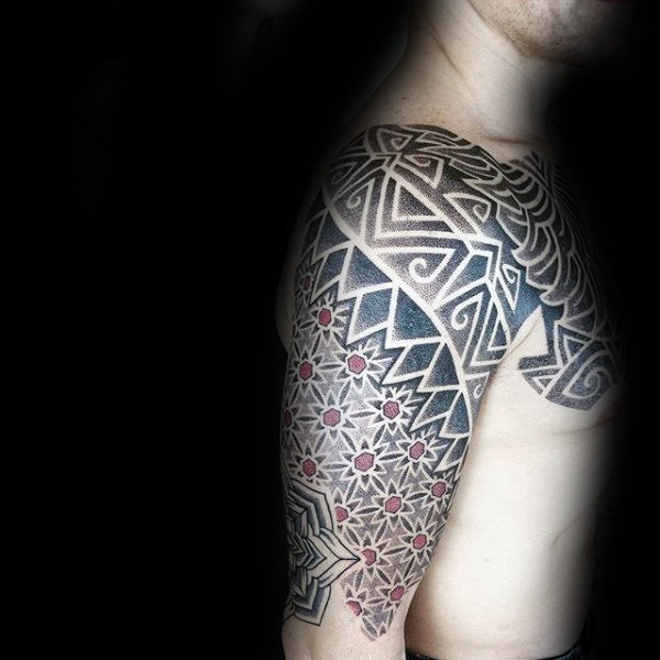 100 Blume des Lebens Tattoo Designs für Männer - geometrische Tinte Ideen  