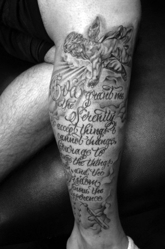 50 Serenity Prayer Tattoo Designs für Männer - Emporhebende Ideen  