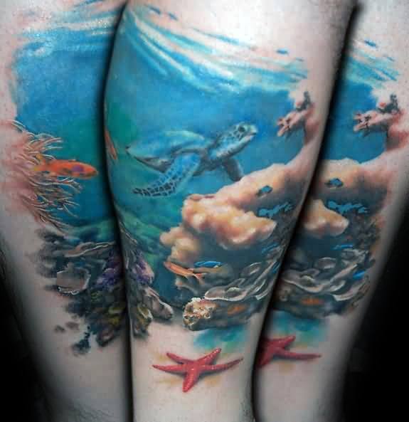 40 Seestern Tattoos für Männer - Meer Kreatur Design-Ideen  