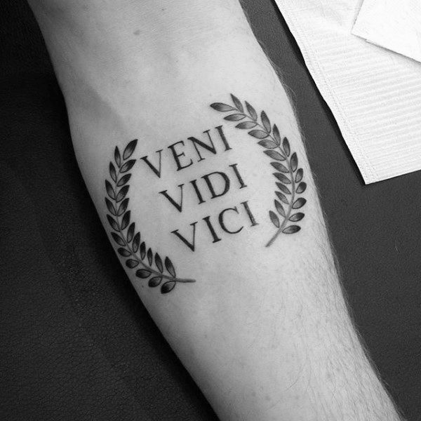 60 Veni Vidi Vici Tattoo Designs für Männer - Julius Caesar Ink Ideen  