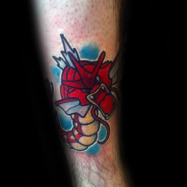 40 Gyarados Tattoo-Designs für Männer - Pokemon Ink Ideas  