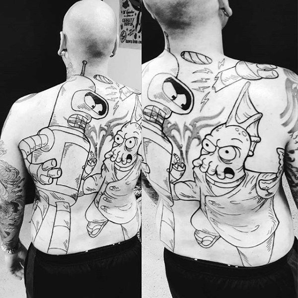 80 Futurama Tattoo Designs für Männer - Animation Ink Ideas  