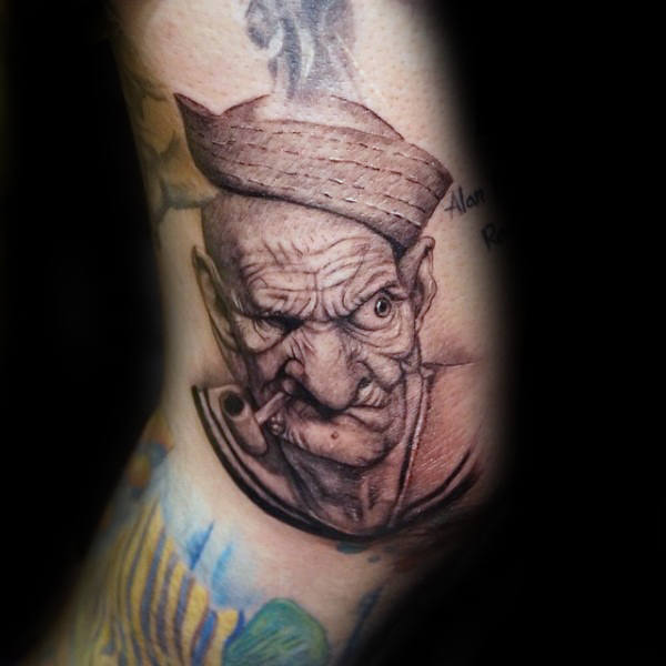 70 Popeye Tattoo Designs für Männer - Spinat und Seemann Ideen  
