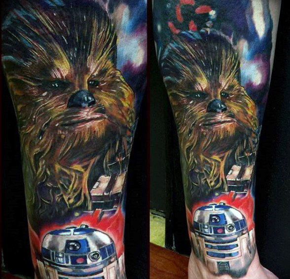 100 Star Wars Tattoos für Männer - Masculine Ink Design-Ideen  