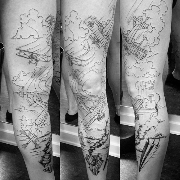 60 Papier Flugzeug Tattoo Designs für Männer - Cool Ink Ideas  
