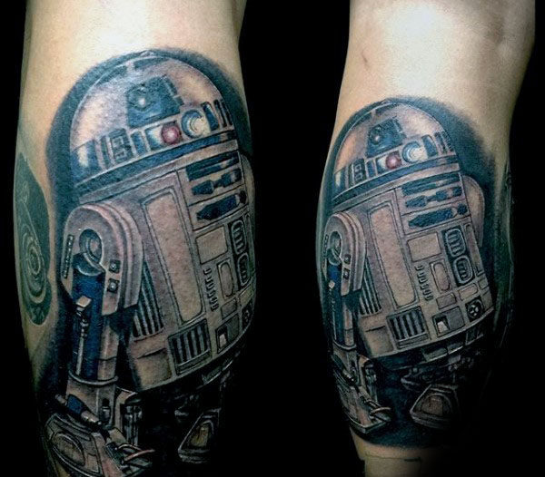 60 R2D2 Tattoo Designs für Männer - Roboter Star Wars Tinte  