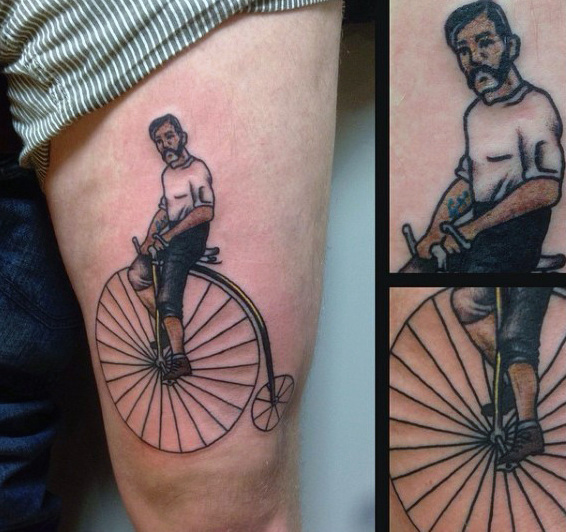 70 Fahrrad Tattoo Designs für Männer - Maskulin Radfahren Ideen  