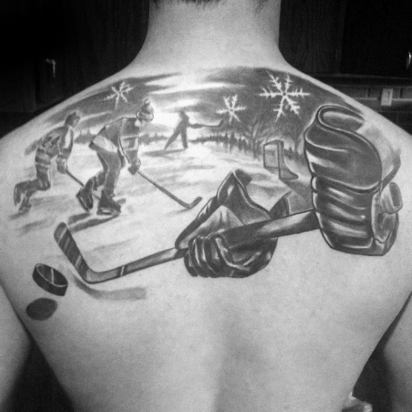 75 Hockey Tattoos für Männer - NHL Design-Ideen  