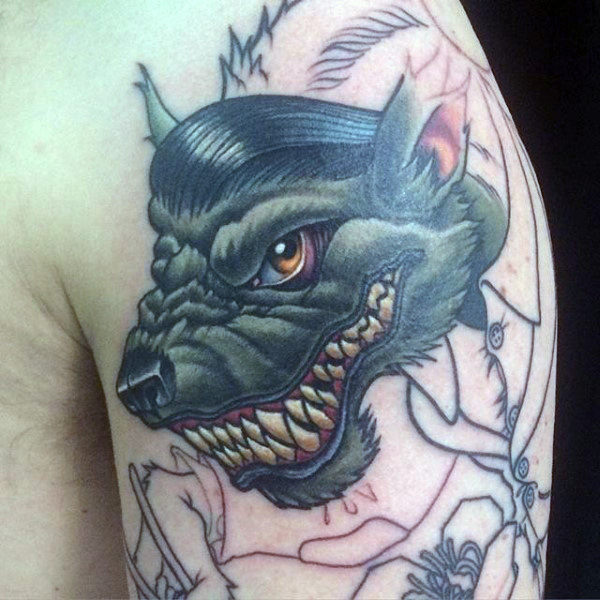 80 Werwolf Tattoo-Designs für Männer - Vollmond Folklore  