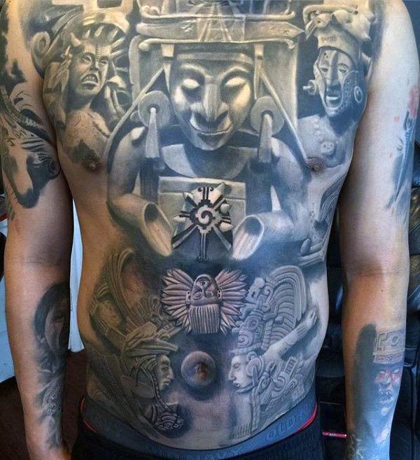 80 Maya Tattoos für Männer - Maskulin Design-Ideen  
