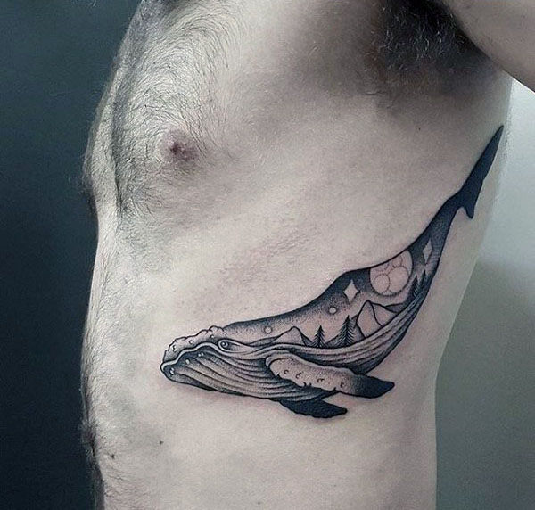100 Wal Tattoo Designs für Männer - Coole Behemoths des Meeres  