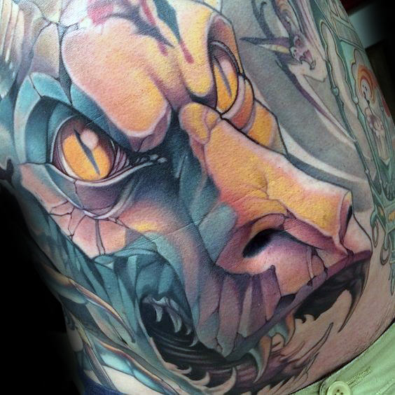 70 Gargoyle Tattoo Designs für Männer - Steinstatue Ideen  