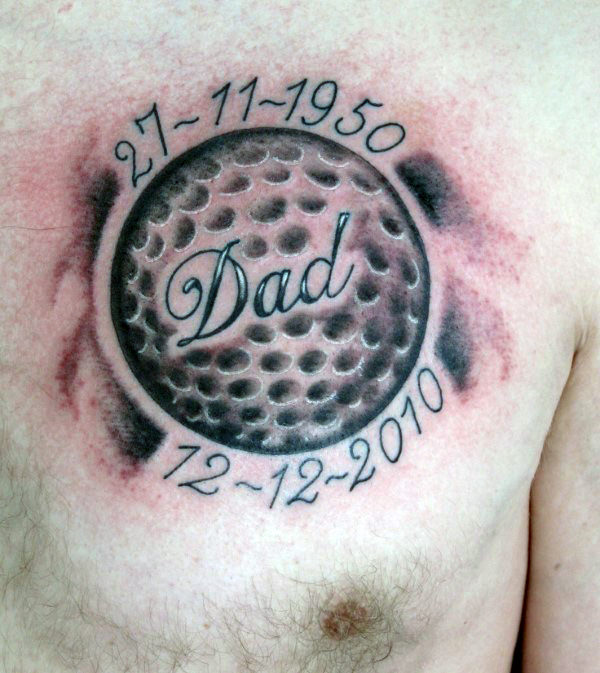 40 Golf Tattoos für Männer - Manly Golfer Designs  