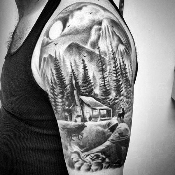 100 Natur Tattoos für Männer - Deep Great Outdoor Designs  