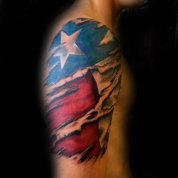 70 Texas Tattoos für Männer - Lone Star State Design-Ideen  