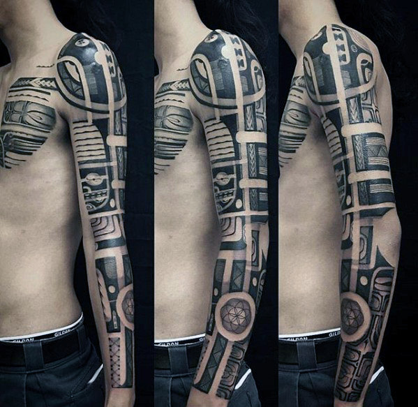 60 Super Sleeve Tattoos für Männer - Maskuline Design-Ideen  