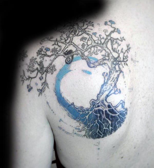 100 Baum des Lebens Tattoo Designs für Männer - Manly Ink Ideen  