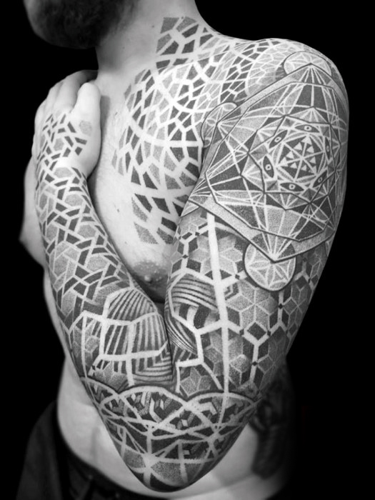 60 Metatron's Cube Tattoo-Designs für Männer - geometrische Tinte Ideen  