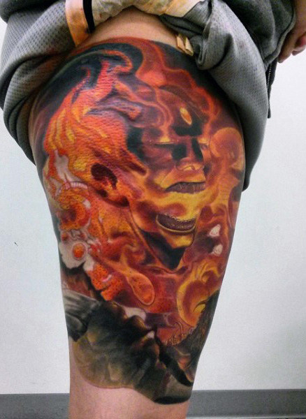 Top 60 Best Flame Tattoos für Männer - Ein Inferno von maskulinen Designs  