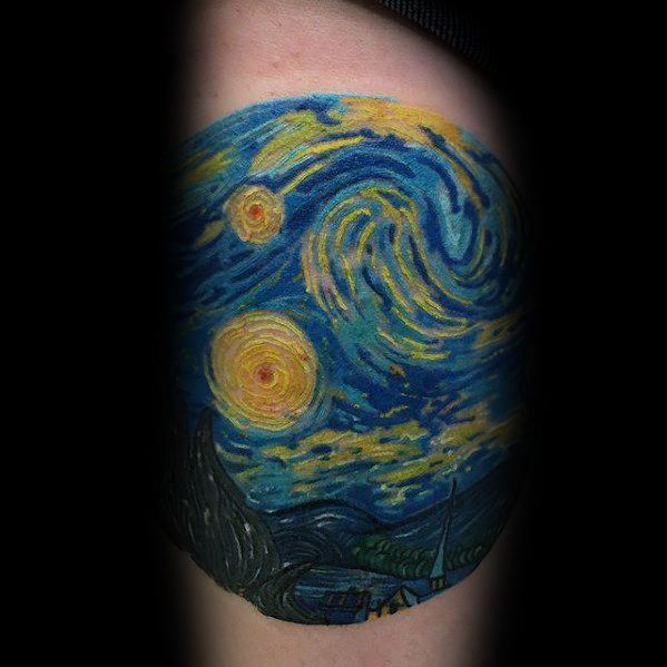 50 Vincent Van Gogh Tattoo-Designs für Männer - künstlerische Ideen  