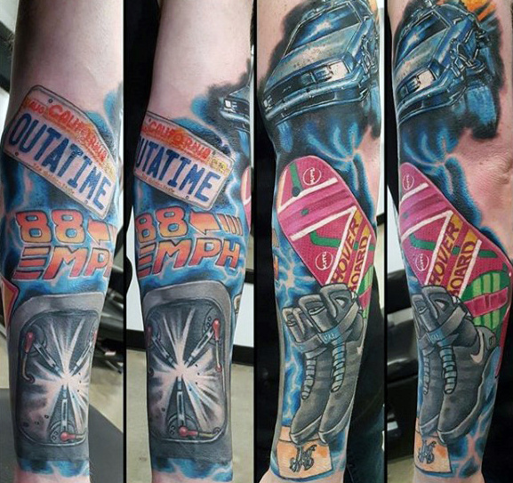 50 Zurück in die Zukunft Tattoo-Designs für Männer - Sci-Fi-Tinte Ideen  