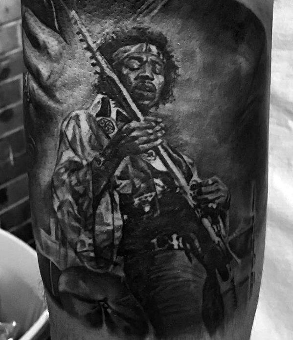 60 Jimi Hendrix Tattoo Designs für Männer - Musical Ink Ideen  