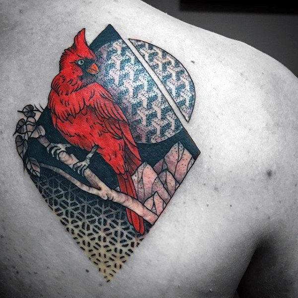 60 Cardinal Tattoo Designs für Männer - Vogel-Tinten-Ideen  