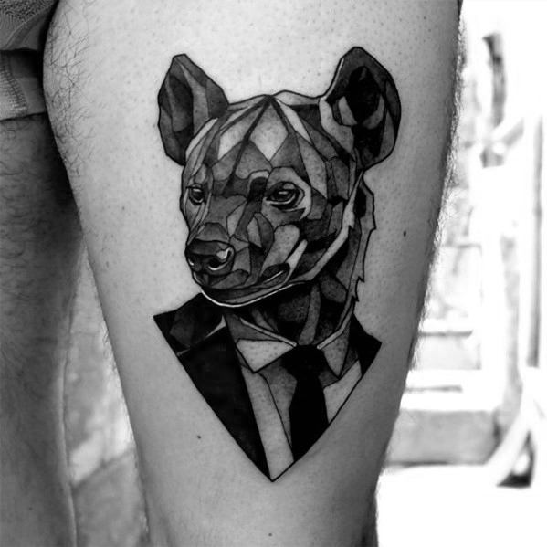 60 Hyena Tattoo Designs für Männer - Animal Ink Ideen  