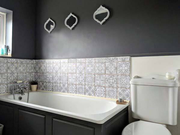 Top 60 besten schwarzen Badezimmer Ideen - Dark Interior Designs  